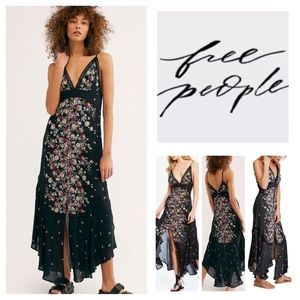 Free People Paradise Printed Maxi Slip Dress. NWT.
